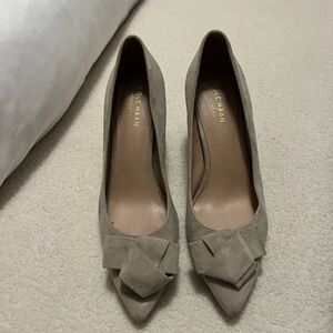 Cole Haan Women's Beige Suede Heels